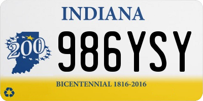 IN license plate 986YSY