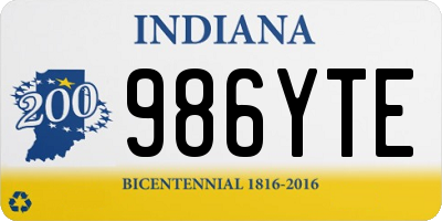 IN license plate 986YTE