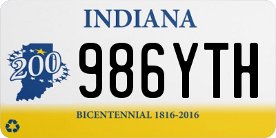 IN license plate 986YTH