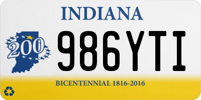 IN license plate 986YTI