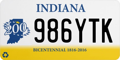 IN license plate 986YTK