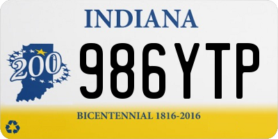 IN license plate 986YTP