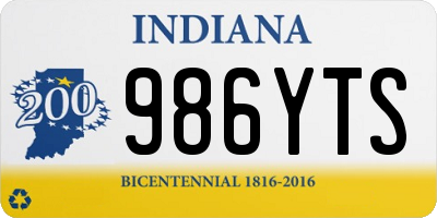 IN license plate 986YTS