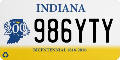 IN license plate 986YTY