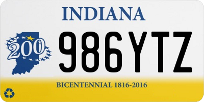 IN license plate 986YTZ