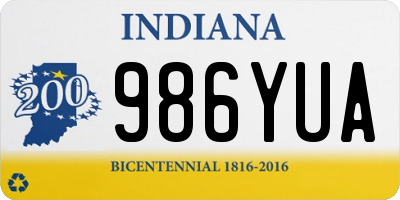 IN license plate 986YUA