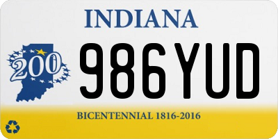 IN license plate 986YUD