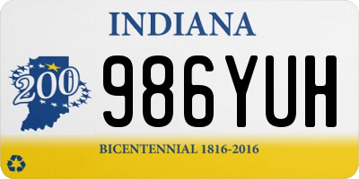 IN license plate 986YUH