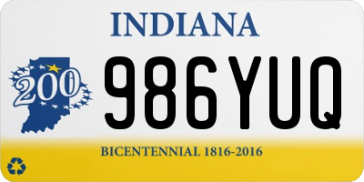 IN license plate 986YUQ