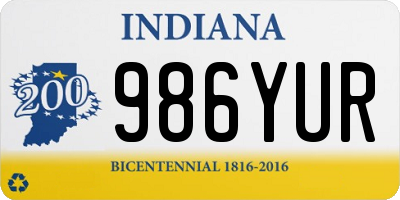 IN license plate 986YUR