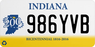 IN license plate 986YVB