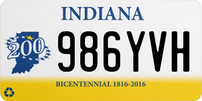 IN license plate 986YVH