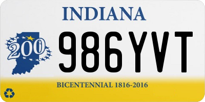 IN license plate 986YVT