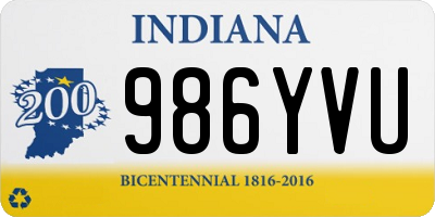 IN license plate 986YVU