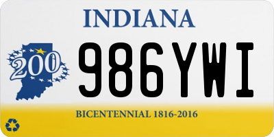 IN license plate 986YWI