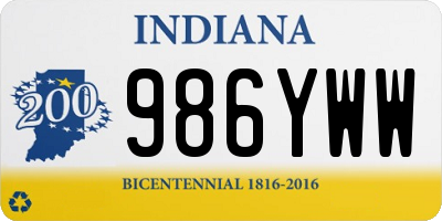 IN license plate 986YWW