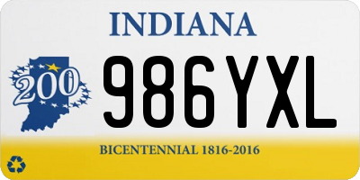 IN license plate 986YXL