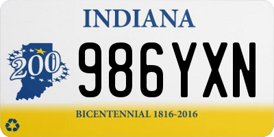 IN license plate 986YXN