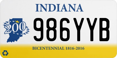 IN license plate 986YYB