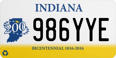 IN license plate 986YYE