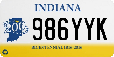 IN license plate 986YYK