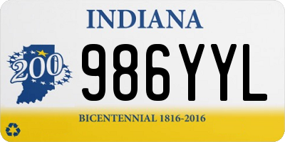 IN license plate 986YYL