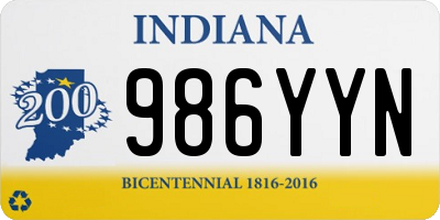 IN license plate 986YYN