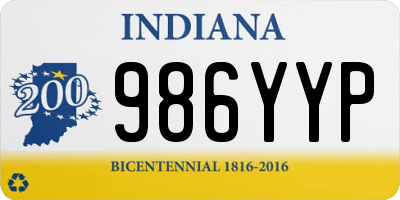 IN license plate 986YYP