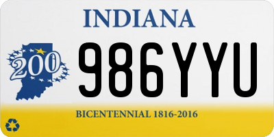 IN license plate 986YYU