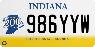 IN license plate 986YYW