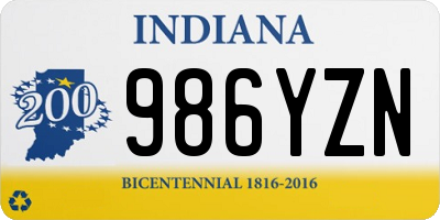 IN license plate 986YZN