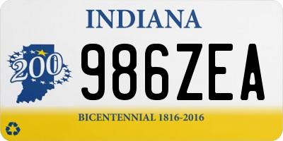 IN license plate 986ZEA