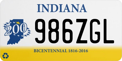 IN license plate 986ZGL