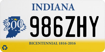 IN license plate 986ZHY