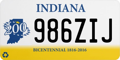 IN license plate 986ZIJ