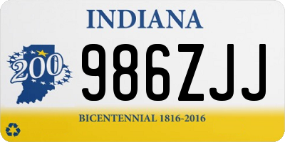 IN license plate 986ZJJ