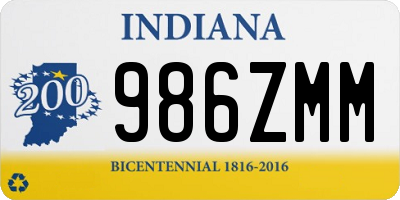 IN license plate 986ZMM