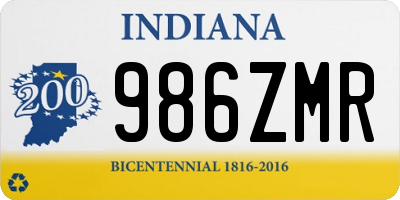 IN license plate 986ZMR