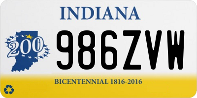 IN license plate 986ZVW