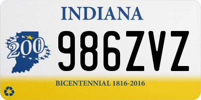 IN license plate 986ZVZ