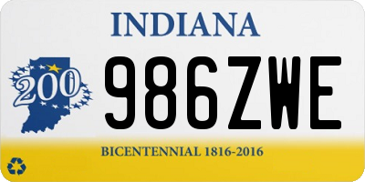 IN license plate 986ZWE