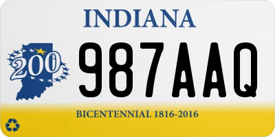 IN license plate 987AAQ