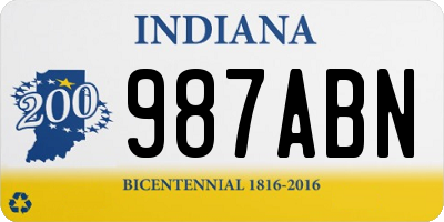 IN license plate 987ABN