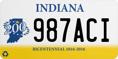 IN license plate 987ACI