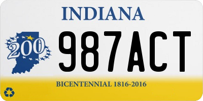 IN license plate 987ACT