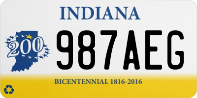 IN license plate 987AEG