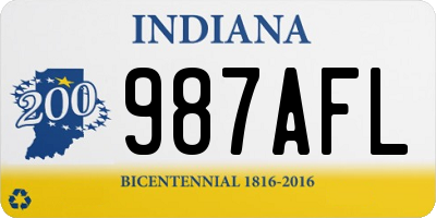 IN license plate 987AFL