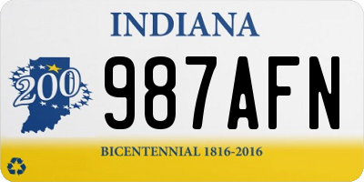 IN license plate 987AFN