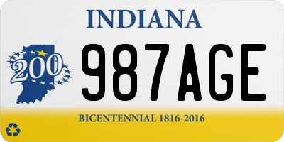 IN license plate 987AGE