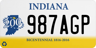 IN license plate 987AGP